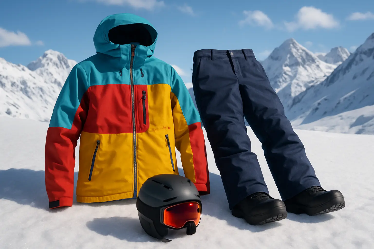 Snowboarding outfit and the weather
